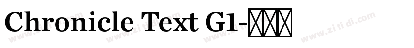 Chronicle Text G1字体转换
